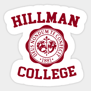 Hillman College 1881 Sticker